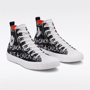 Converse Hi Top Not a Chuck Black and White Men’s 11 Sneaker Shoe